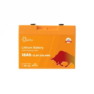 Batería de litio OLALITIO LiFePO4 12.8V 18Ah Smart BMS con Bluetooth