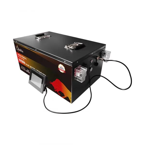 Batería de Litio 51,2V 105Ah Smart BMS con Bluetooth y láminas calefactoras para carritos de golf