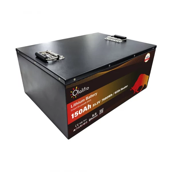 Batería de Litio 51,2V 150Ah Smart BMS con Bluetooth y láminas calefactoras para carritos de golf-3